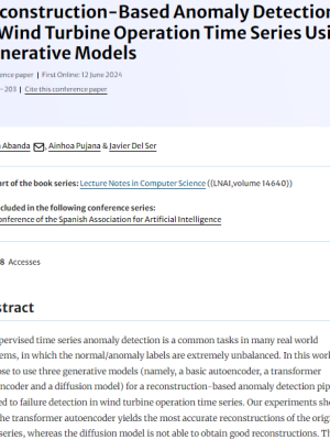 Paper Reconstruction-Based Anomaly Detection in Wind Turbine Operation